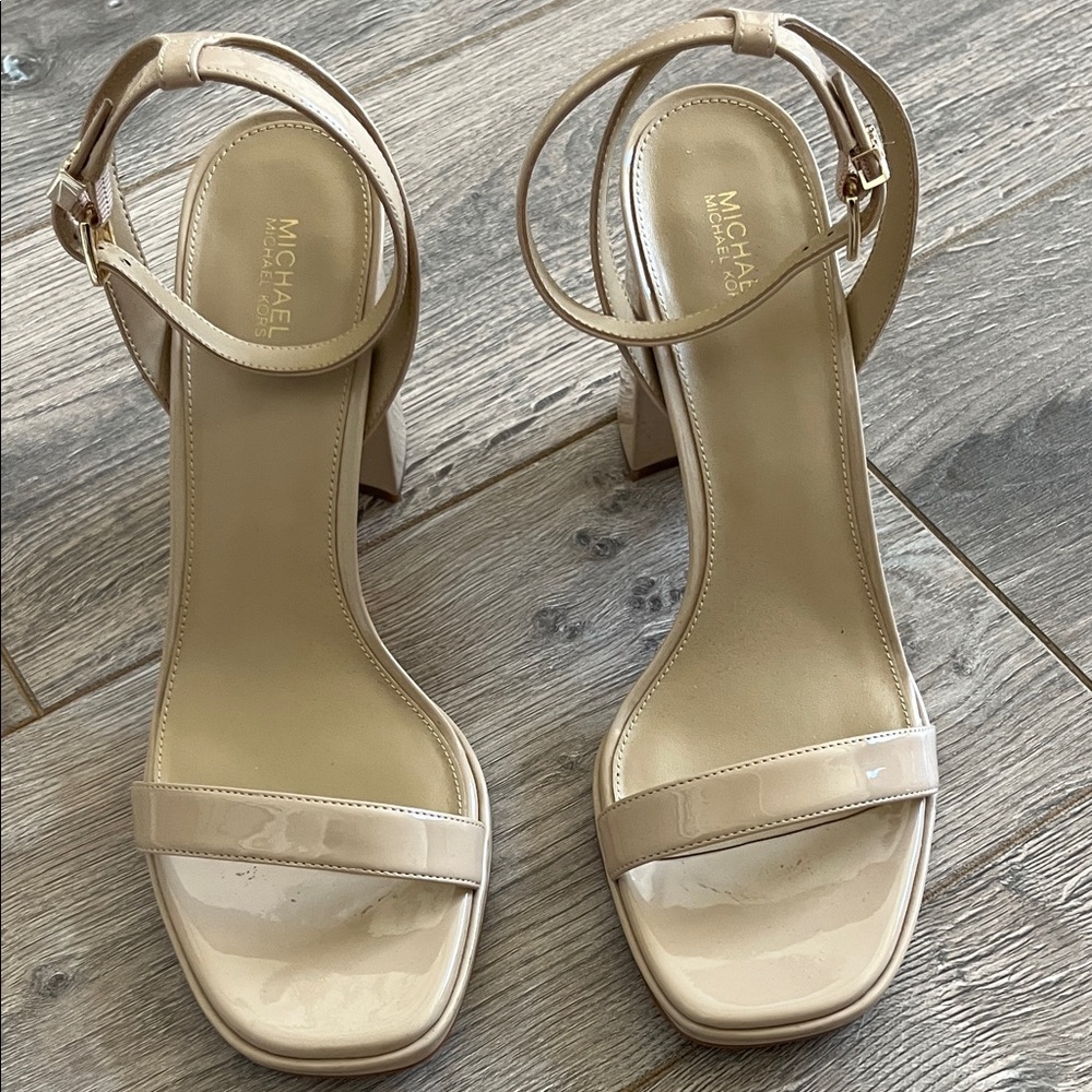 Michael Kors Nude Patent Heels